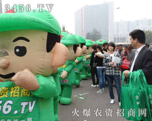 卡通氣模的宣傳形象閃亮19屆山東植保會(huì)