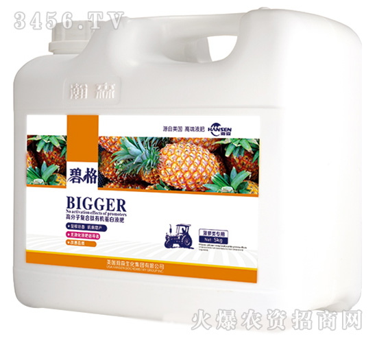 菠蘿專用高分子復(fù)合肽有機(jī)蛋白液肥（壺裝）-碧格-瀚森