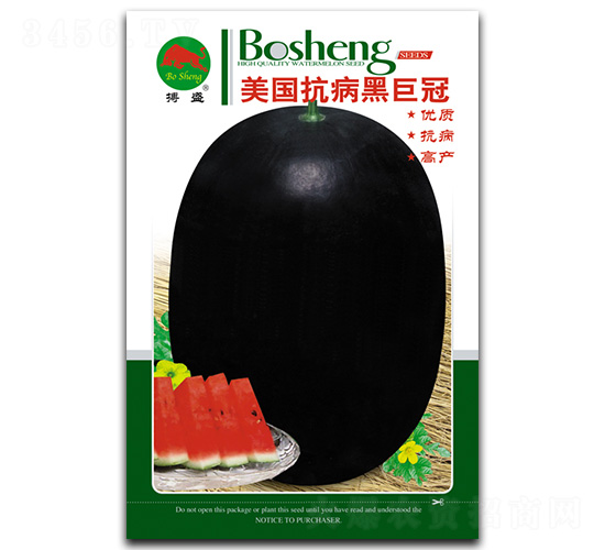 美國(guó)抗病黑巨冠-西瓜種子-搏盛種業(yè)