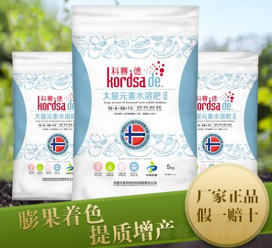 膨果著色高鉀水溶肥10-6-38+TE-科賽德-安陽(yáng)中盛