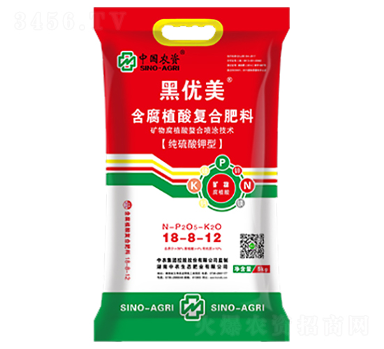 含腐植酸復混肥料18-8-12-黑優(yōu)美-中農(nóng)生態(tài)
