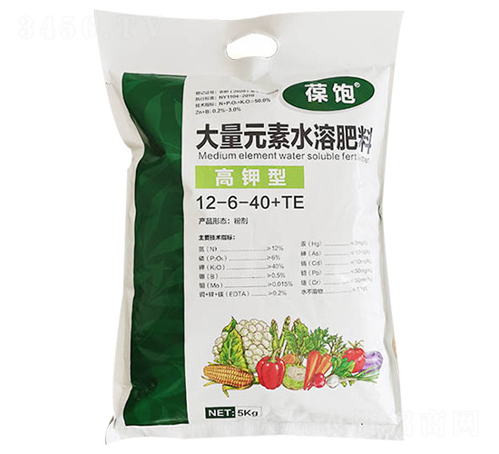 高鉀型大量元素水溶肥料12-6-40+TE-葆飽-田公子