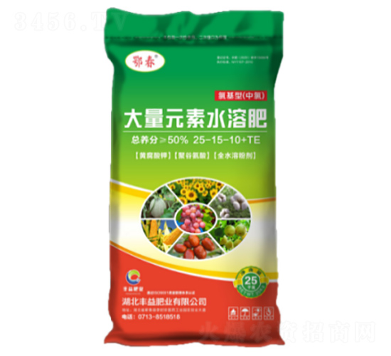 氯基型大量元素水溶肥25-15-10+TE-豐益肥業(yè)