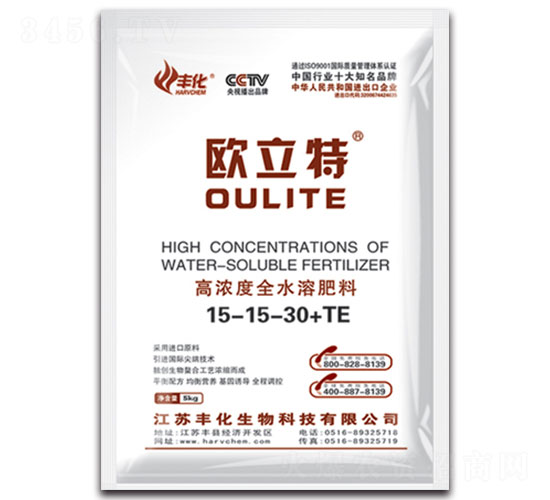 高鉀型全水溶肥15-15-30+TE-歐立特-豐化