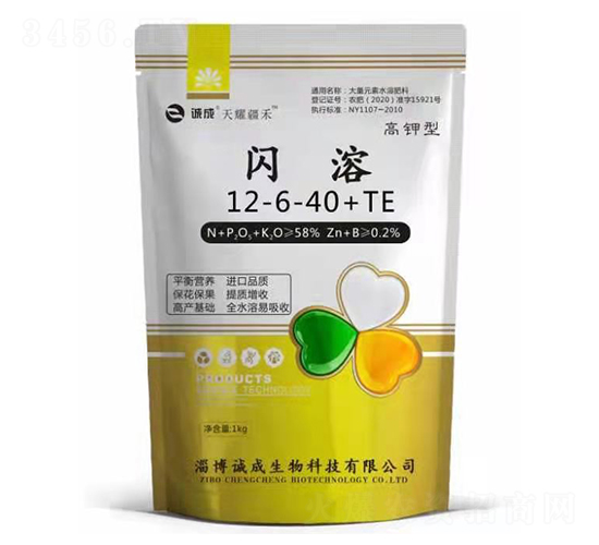 閃溶高鉀型大量元素水溶肥料12-6-40+TE-天耀疆禾-誠成生物