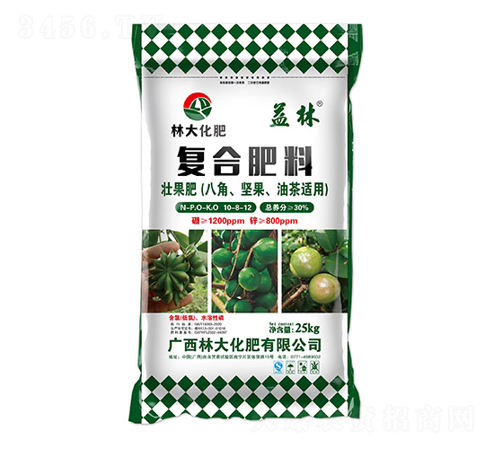 八角、堅果、油茶適用復(fù)合肥料10-8-12-益林-林大化肥