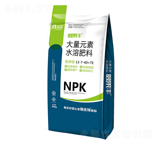 20kgå¤§é‡å…ƒç´ æ°´æº¶è‚¥æ–™13-7-40+TE-é ¤æžœè±-ç‘žå„ª(yÅu)ç‰¹