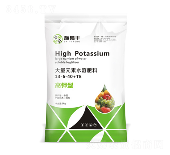 高鉀型大量元素水溶肥料13-6-40+TE-施易豐