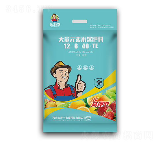 高鉀型大量元素水溶肥12-6-40+TE-金洛農(nóng)-安得豐