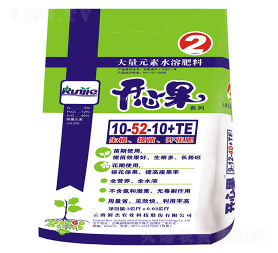 大量元素水溶肥10-52-10+TE-開心果-潤(rùn)杰農(nóng)科