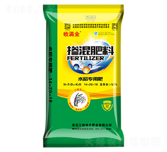 水稻專(zhuān)用摻混肥14-20-18-收滿(mǎn)金-田地豐肥業(yè)