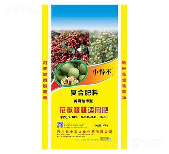 花椒核桃使用復(fù)合肥料16-6-8-中農(nóng)大化