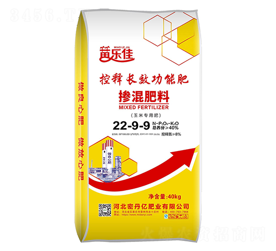 玉米專用控釋長(zhǎng)效功能摻混肥料22-9-9-密丹億