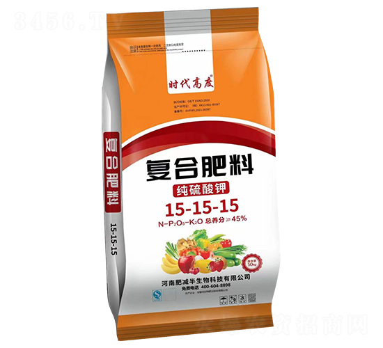 純硫酸鉀復(fù)合肥料15-15-15-時代高度-肥減半