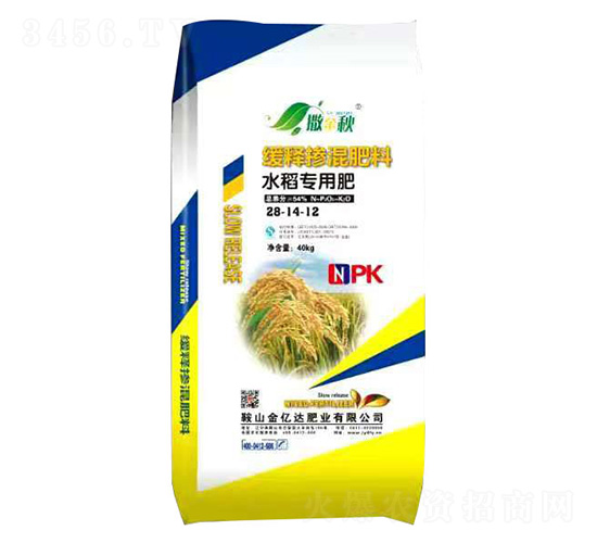 水稻專用緩釋摻混肥28-14-12-撒金秋-金億達(dá)肥業(yè)