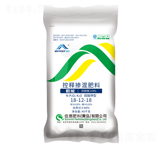 醛能硫酸鉀型控釋摻混肥料18-12-18-夢豐-住商肥料
