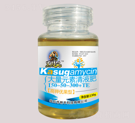 130g大量元素清液肥150-50-300+TE-黑旋風-新農