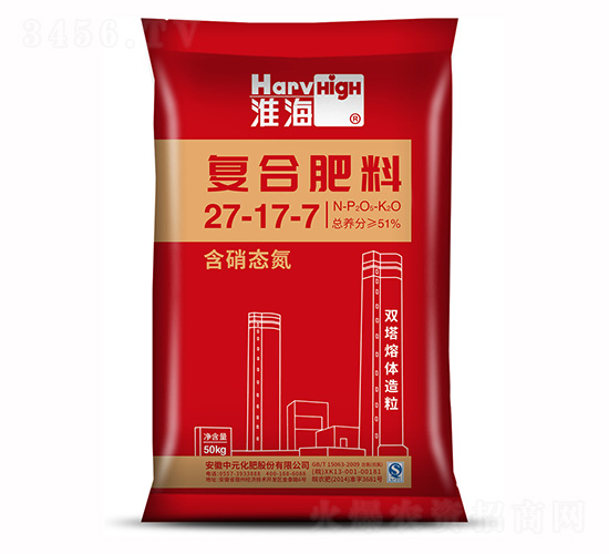 é«˜å¡”æº¶é«”é€ ç²’å¾©åˆè‚¥æ–™27-17-7-æ·®æµ·-ä¸­å…ƒ