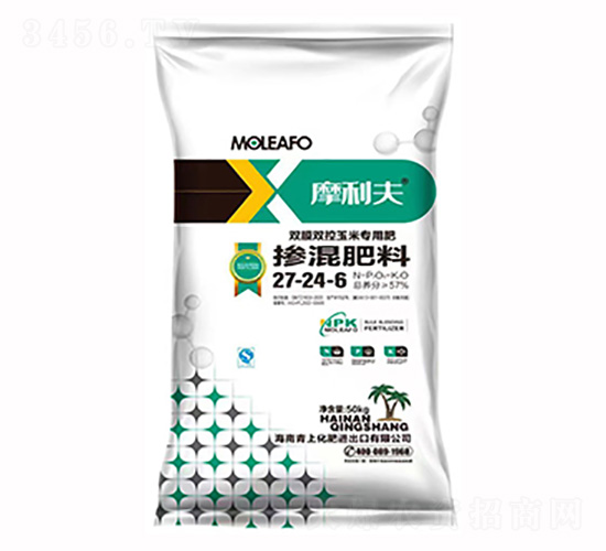 é›™è†œé›™æŽ§çŽ‰ç±³å°ˆç”¨æ‘»æ··è‚¥æ–™27-24-6-æ‘©åˆ©å¤«-é’ä¸ŠåŒ–è‚¥