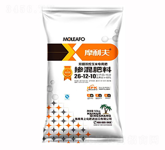 雙膜雙控玉米專(zhuān)用摻混肥料26-12-10-摩利夫-青上化肥