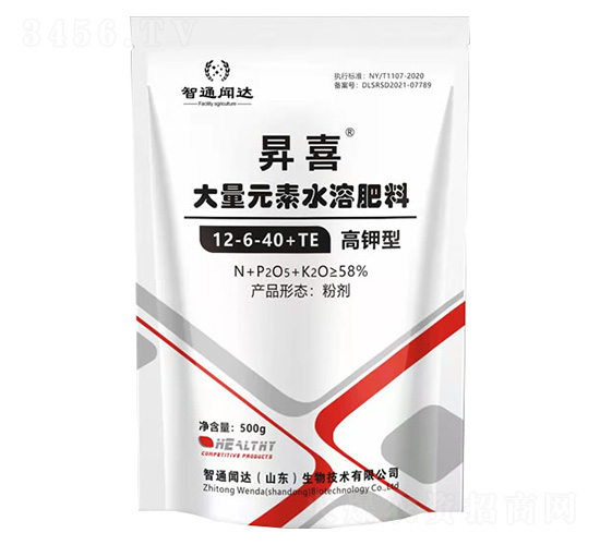 昇喜高鉀型大量元素水溶肥12-6-40+TE-智通聞達