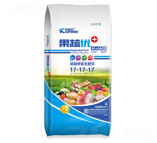 果蔬優(yōu)硫酸鉀復(fù)合肥料17-17-17-科普諾-潤土化肥