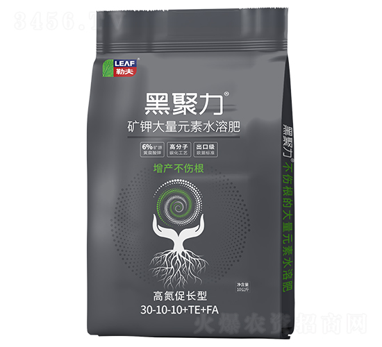 高氮促長(zhǎng)型礦鉀大量元素水溶肥30-10-10+TE+FA-黑聚力-勒夫