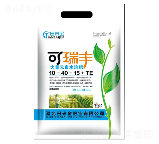高磷高鉀型大量元素水溶肥10-40-15+TE-可瑞豐-田來金