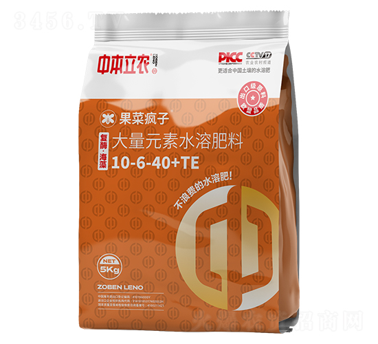 復酶大量元素水溶肥料10-6-40+TE-果菜瘋子-中本立農