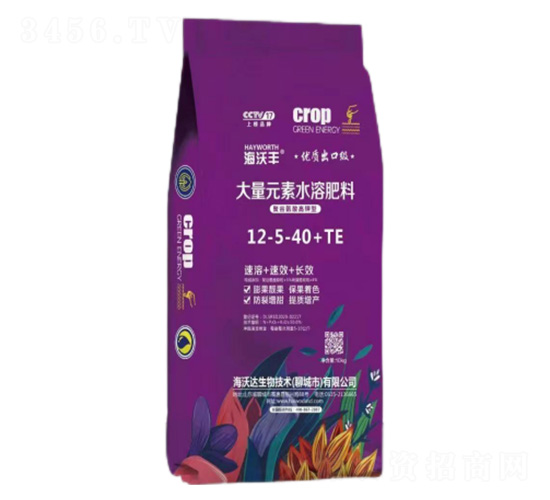 聚谷氨酸高鉀型大量元素水溶肥12-5-40+TE-海沃豐-海沃達(dá)生物
