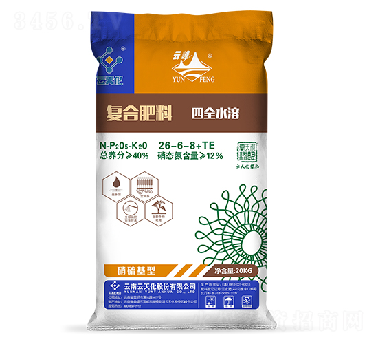 四全水溶復(fù)合肥料26-6-8+TE-云峰