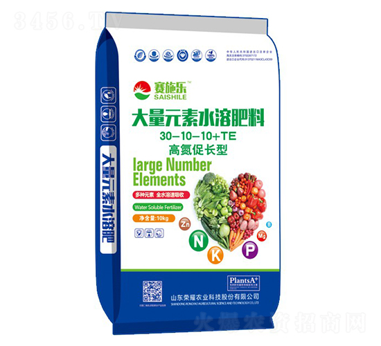 高氮促長型大量元素水溶肥30-10-10+TE-賽施樂-榮耀農(nóng)業(yè)