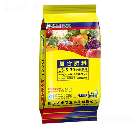 高塔熔融純硫酸鉀復(fù)合肥料15-5-30-齊豐農(nóng)業(yè)