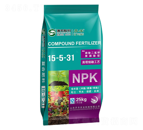 25kg高塔熔融復(fù)合肥料15-5-31-捅破天-齊豐農(nóng)業(yè)