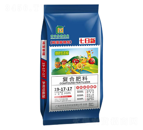 25kg高塔熔融褐藻寡糖型復(fù)合肥料19-17-17-七日新-齊豐農(nóng)業(yè)