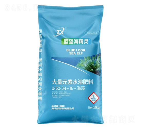 大量元素水溶肥料0-52-34+TE+海藻-藍(lán)望海精靈-藻之藍(lán)