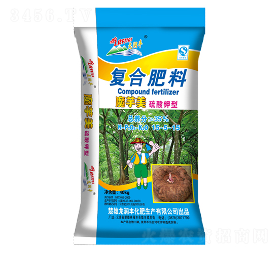 魔芋專用硫酸鉀型復(fù)合肥料15-5-15-龍潤豐